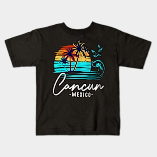 Cancun Souvenir 2024 Mexico Vacation Matching Family Group Kids T-Shirt